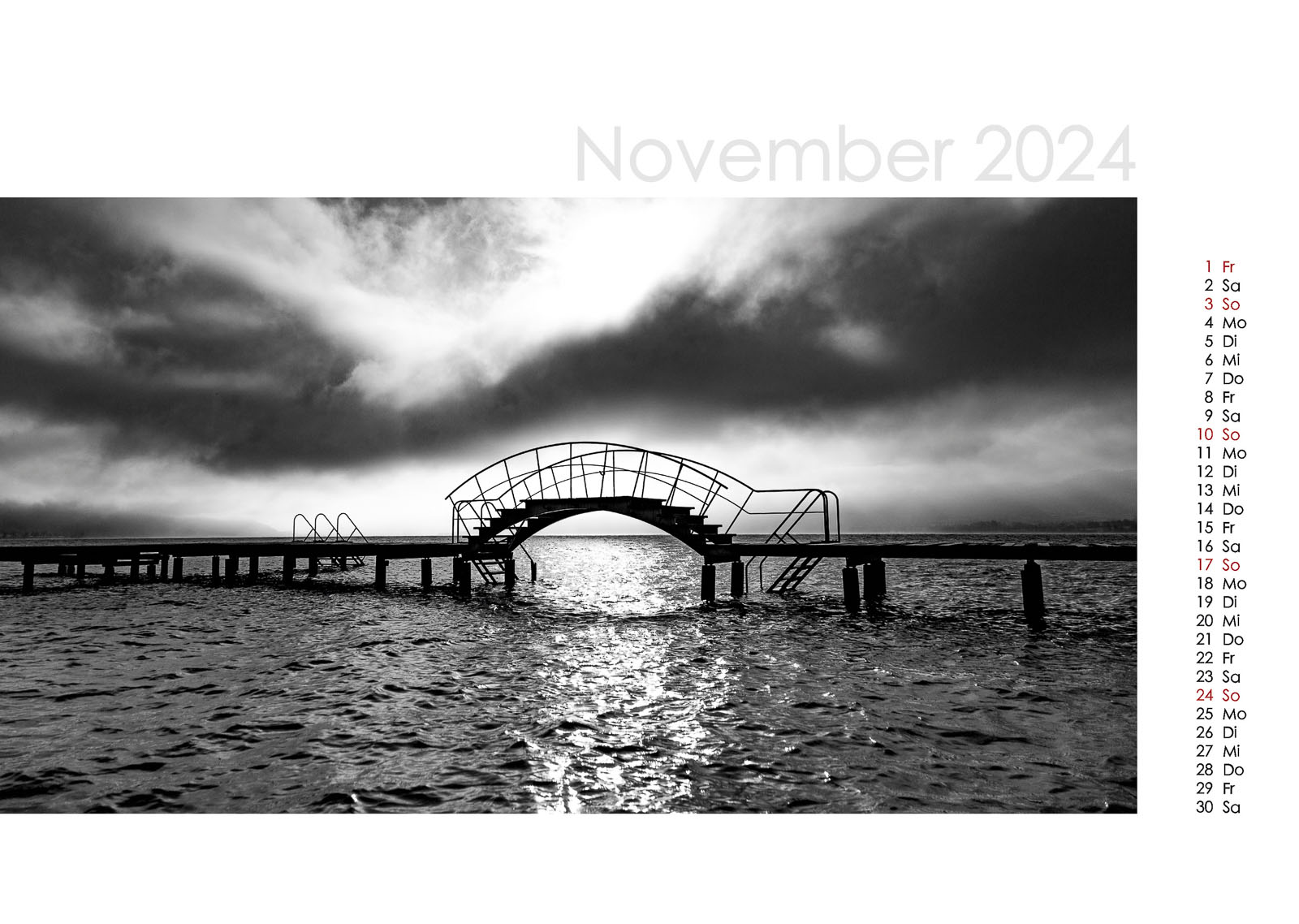 Attersee Kalender 2024 November
