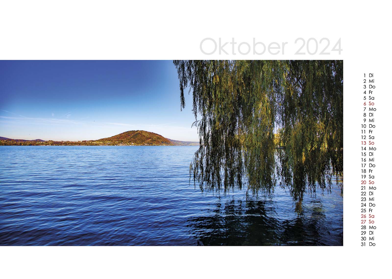 Attersee Kalender 2024 Oktober