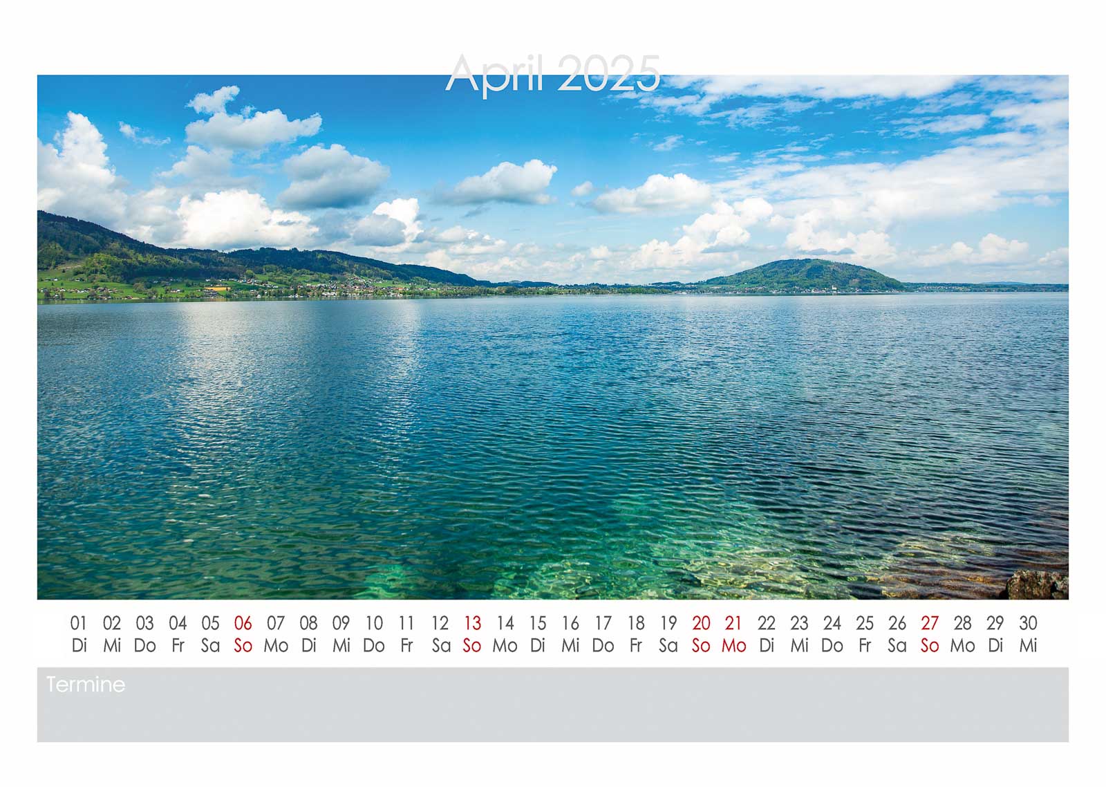 Attersee Kalender 2025 April