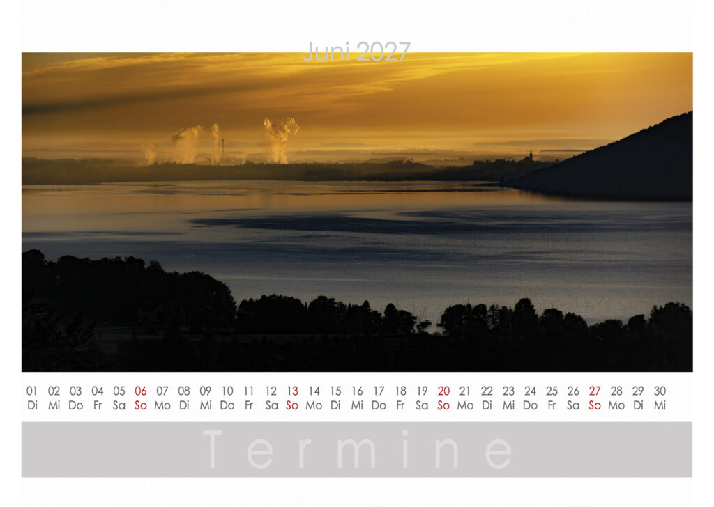 Attersee Kalender 2027 Juni