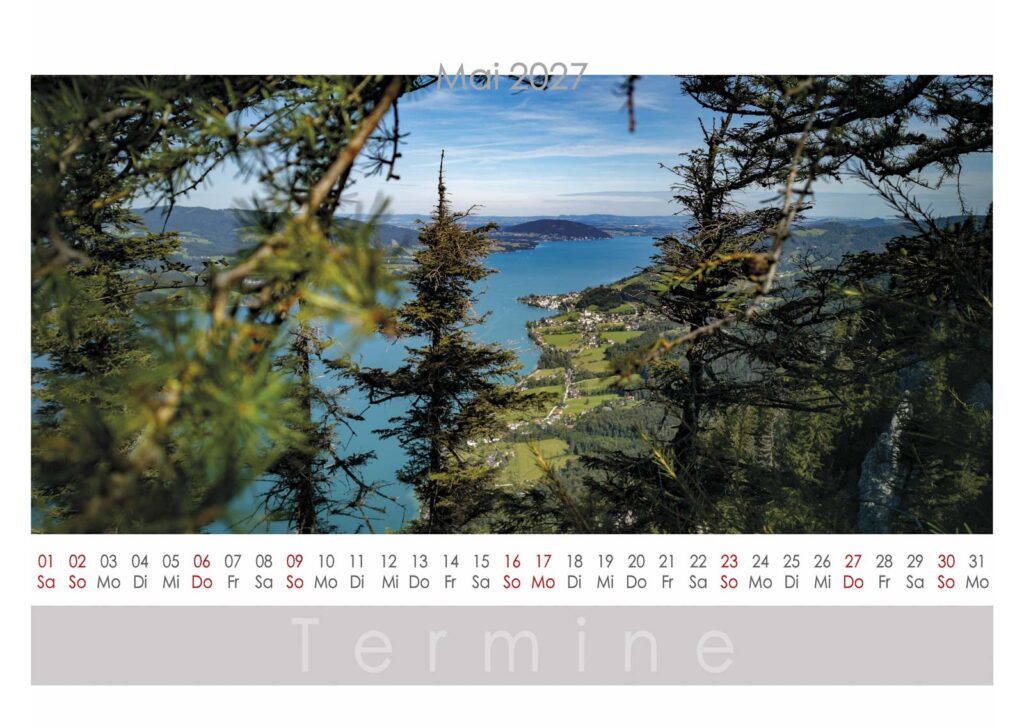 Attersee Kalender 2027 Mai