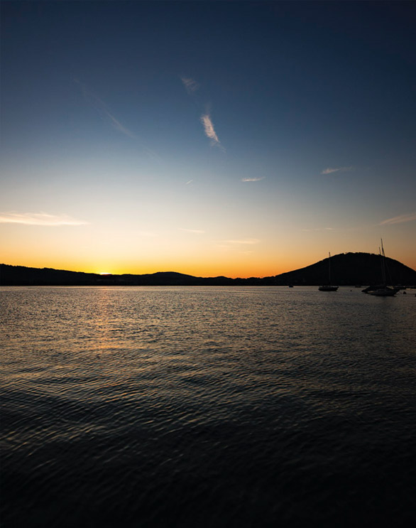 Sonnenuntergang am Attersee